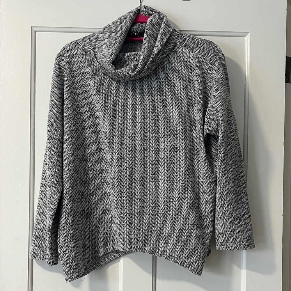 Clara Sun Woo Charcoal Cowl Neck Sweater